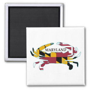 Imán Magnate de cangrejo con bandera de Maryland