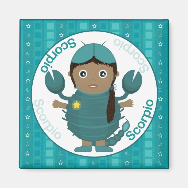 Imán Magnate de caracteres Chica de Scorpio (Frente)