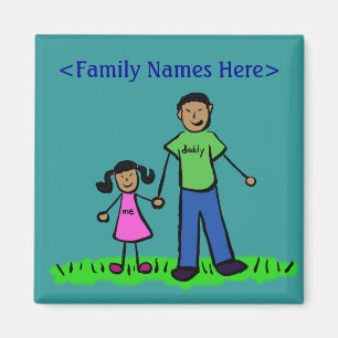 Imán Magnate de caracteres de familia de Personalizado