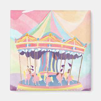 Imán Magnate de carrusel colorido - Whimsical Merry-Go-