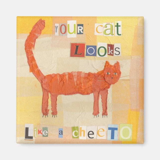 Imán Magnate de Cheeto Cat (Frente)