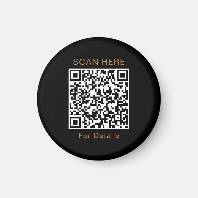 Imán Magnate de Círculo de diseño de código QR único (Frente)