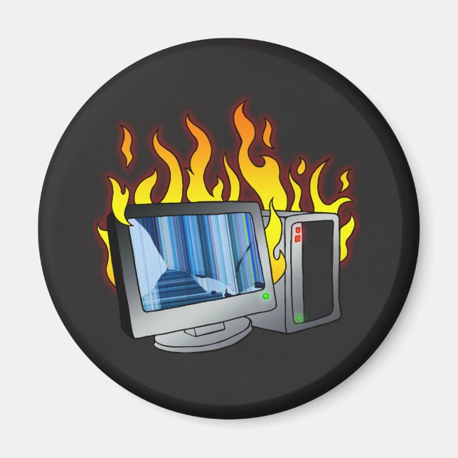 Imán Magnate de Círculo de Incendios Informáticos (Frente)