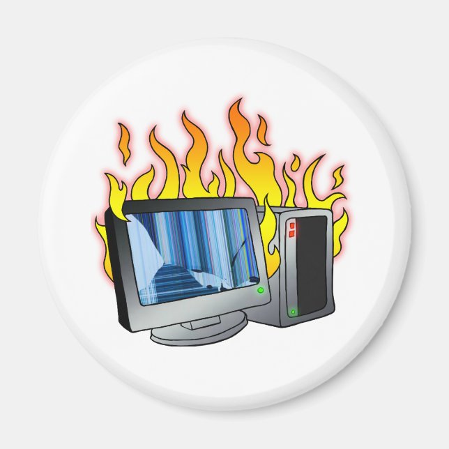 Imán Magnate de Círculo de Incendios Informáticos (Frente)
