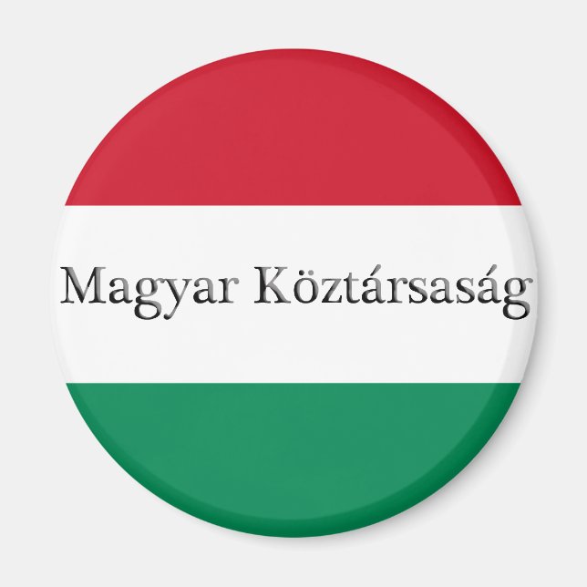 Imán Magnate de colores de bandera húngara (Frente)