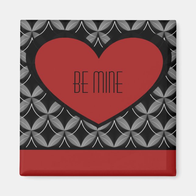 Imán Magnate de corazón ultralámparas, rojo (Frente)