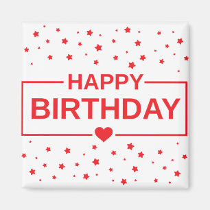 Imán Magnate de corazones de feliz cumpleaños