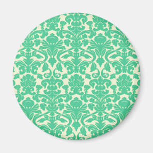 Imán Magnate de Damasco de Floral Verde
