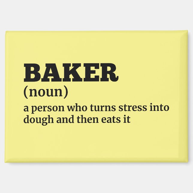 Imán Magnate de definición de empleo de Baker (Anverso)