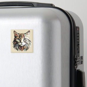 Imán Magnate de diseño de arte de retrato de gato