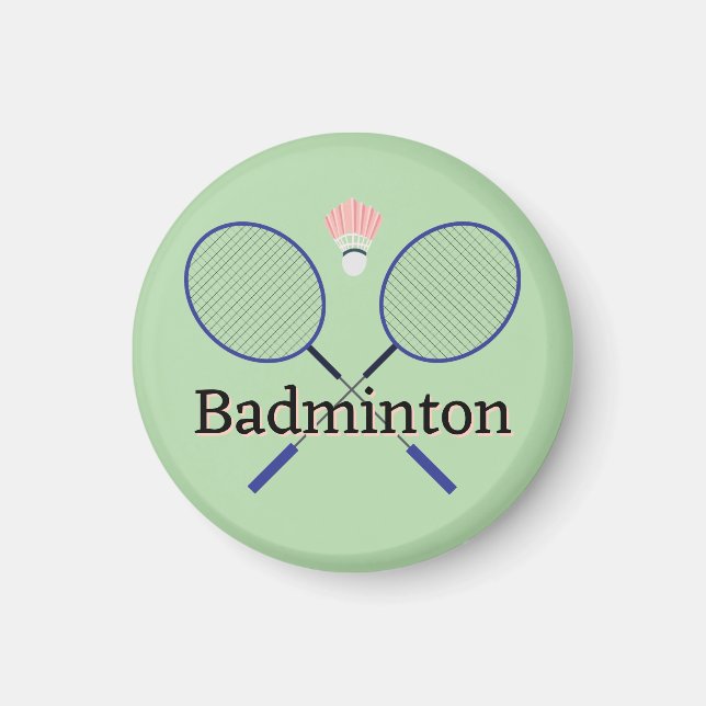 Imán Magnate de diseño de Badminton (Frente)