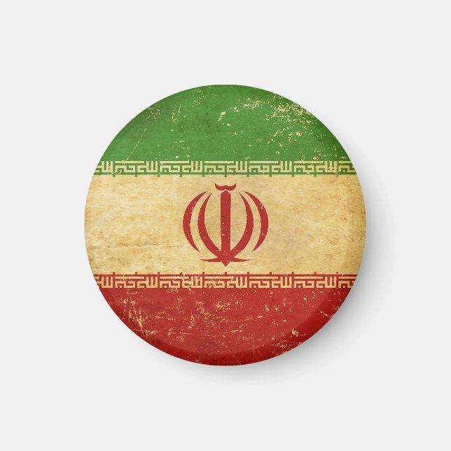 Imán Magnate de diseño de cosecha de bandera de Irán (Frente)