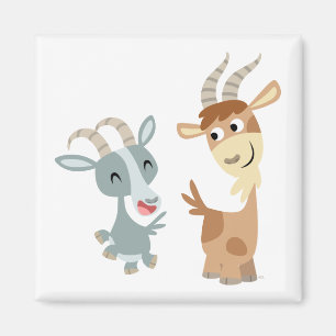 Imán Magnate de dos cabras felices Personalizados