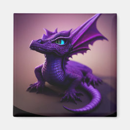 Imán Magnate de dragón morado para bebés adorable