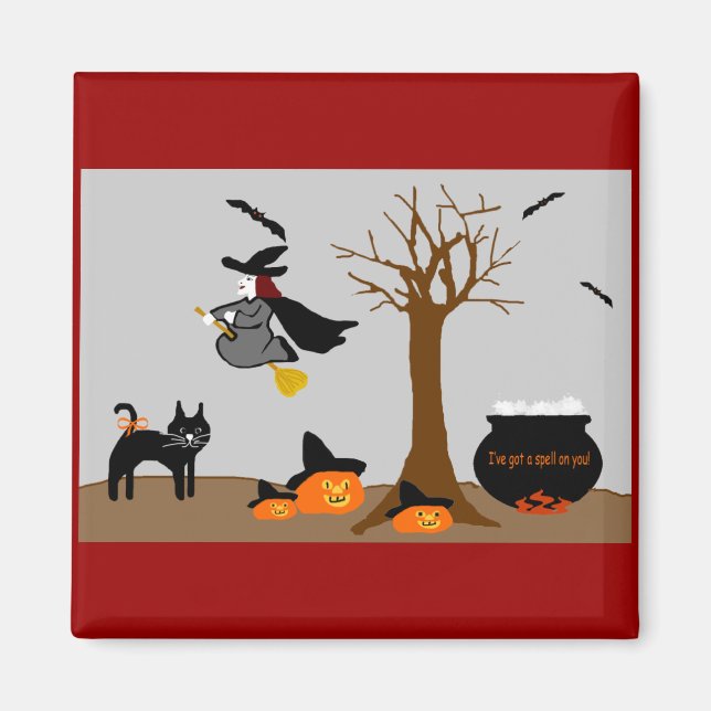 Imán Magnate de escena de Halloween (Frente)