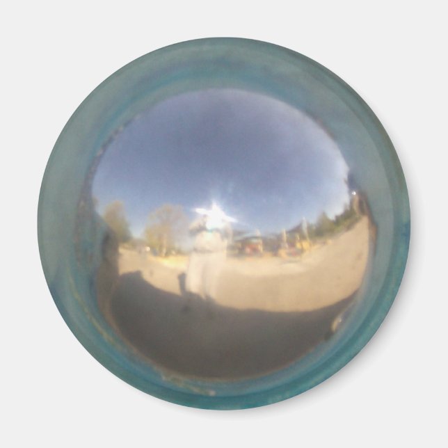 Imán Magnate de Esfera Plateada (Frente)