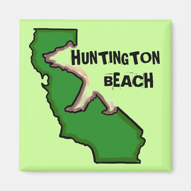 Imán Magnate de estado verde de Huntington Beach Califo (Frente)