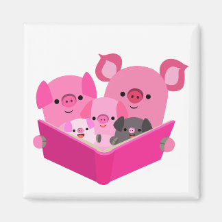 Imán Magnate de familia de cerdo Personalizado de lectu