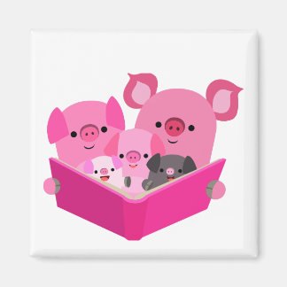 Imán Magnate de familia de cerdo Personalizado de lectu