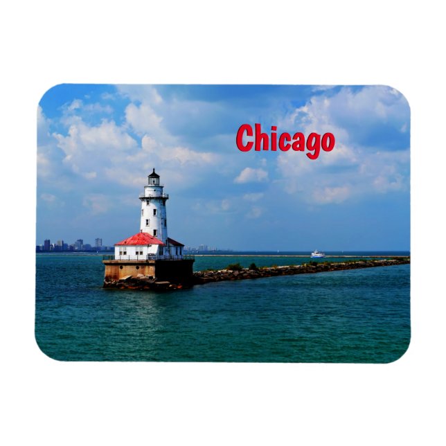 Imán Magnate de faro de Chicago (Horizontal)