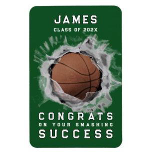 Imán Magnate de felicitaciones al equipo de baloncesto