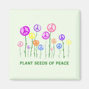Imán Magnate de flores de signo de paz