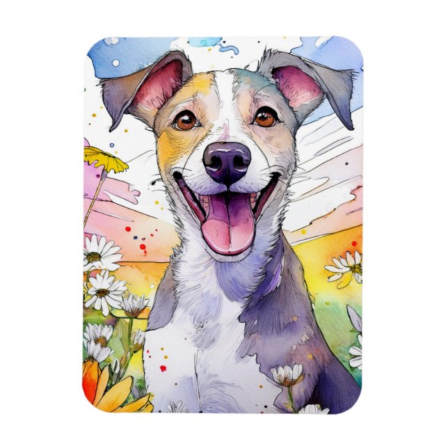 Imán Magnate de fotografía de perro en Greyhound (Vertical)