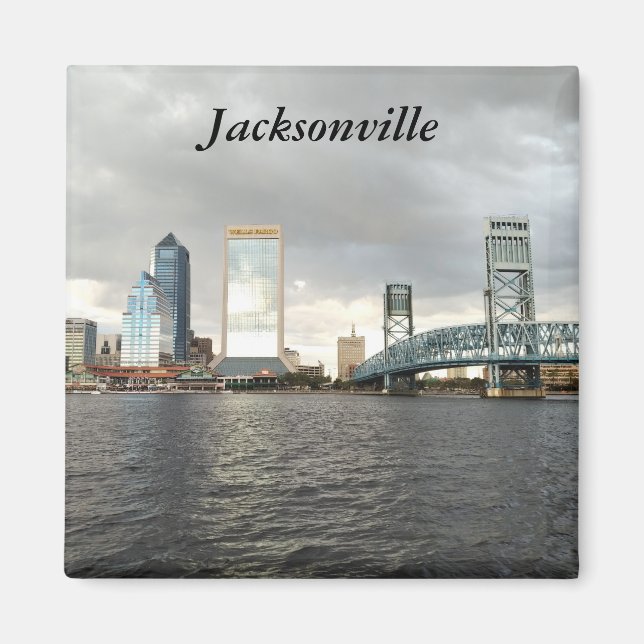 Imán Magnate de fotografía de recuerdo de Jacksonville  (Frente)