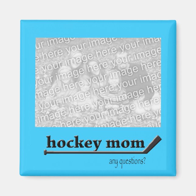 Imán Magnate de fotos de mamá de hockey (Frente)