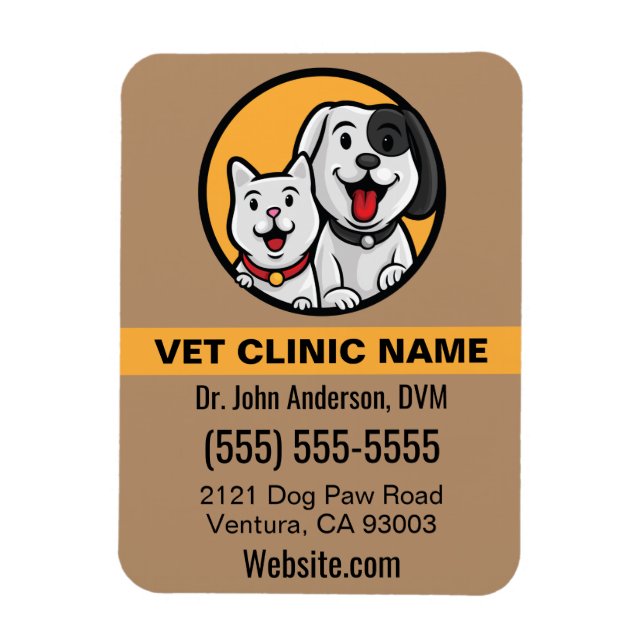 Imán Magnate de fotos de Mascotas de gato de perro (Vertical)