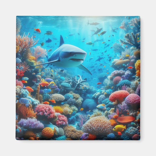 Imán Magnate de Fridge Shark (Frente)