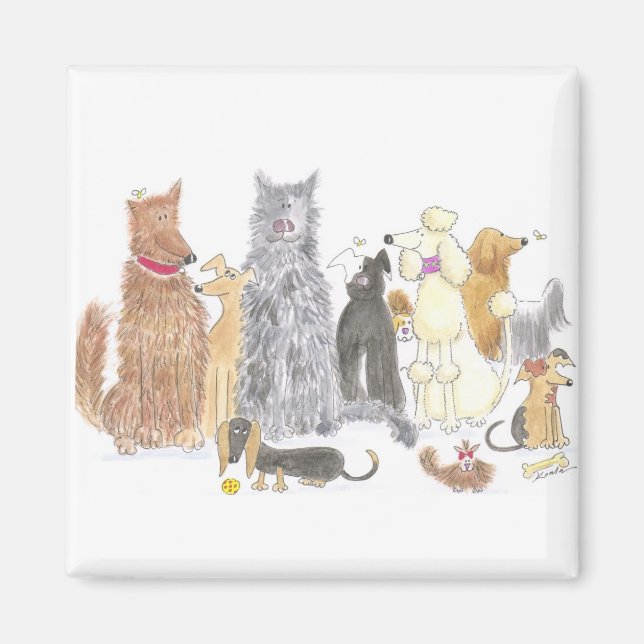 Imán Magnate de frigorífico para perros deliciosos (Frente)