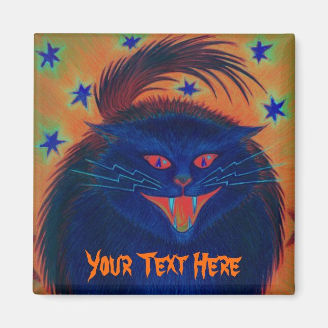 Imán Magnate de frigorífico "Your Text" (Tu mensaje de  (Frente)