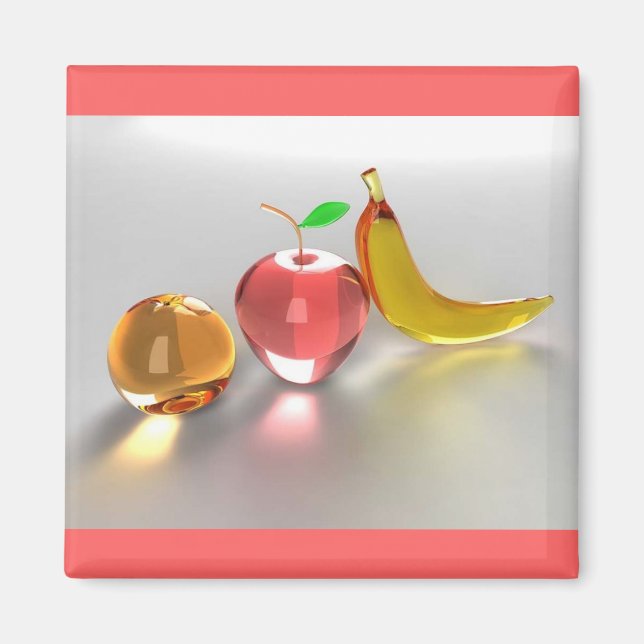 Imán Magnate de frutas de vidrio (Frente)