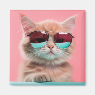 Imán Magnate de gafas de sol del Aviador del gato