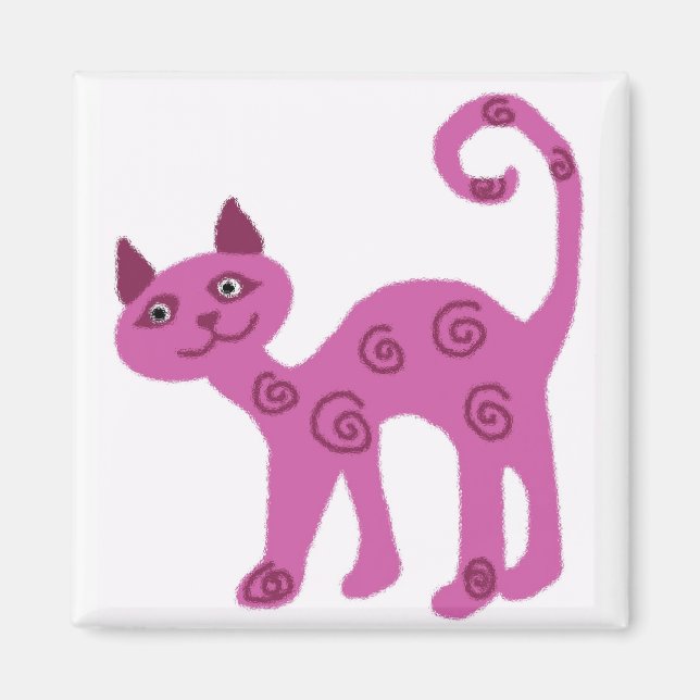 Imán Magnate de gatitos con aspecto de cristal (Frente)