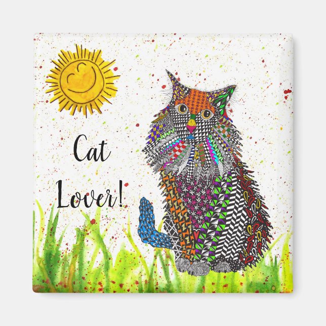 Imán Magnate de gato 2" (Frente)