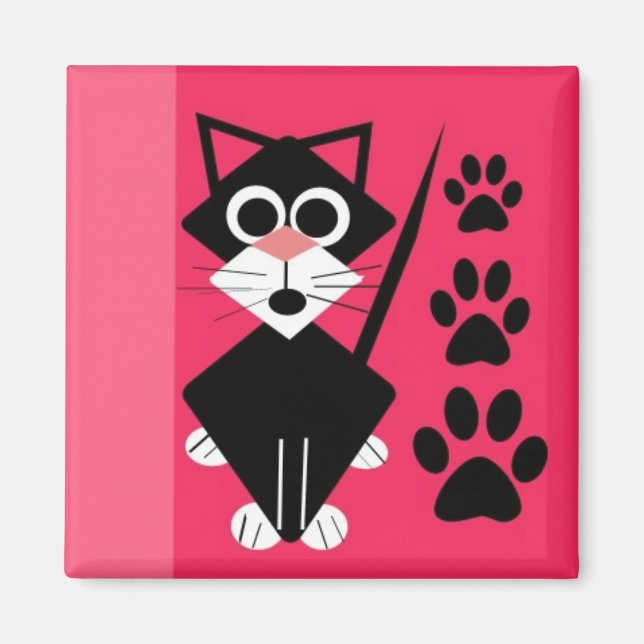 Imán Magnate de gato colorido (Frente)