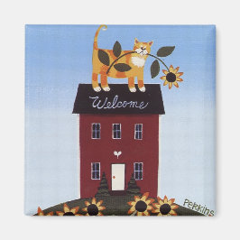 Imán Magnate de gato de bienvenida