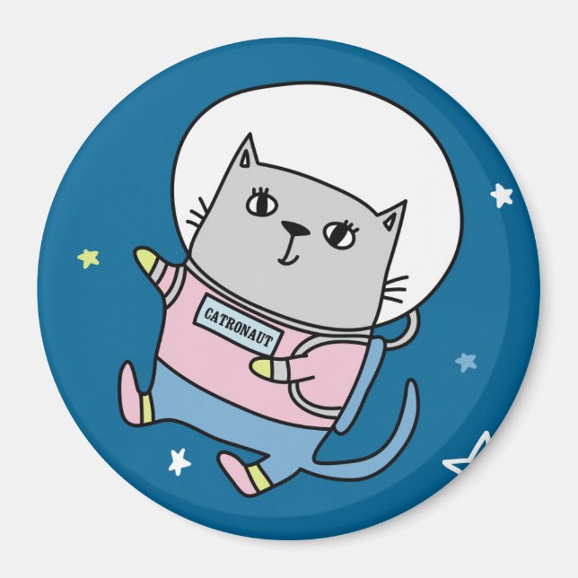 Imán Magnate de gato de espacio reducido (Frente)