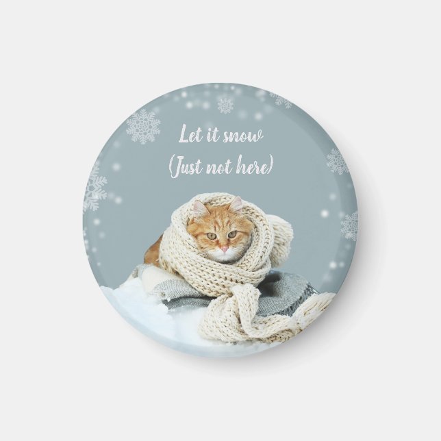 Imán Magnate de gato de nieve (Frente)