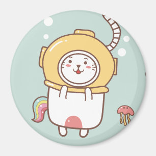 Imán Magnate de gato de unicornio