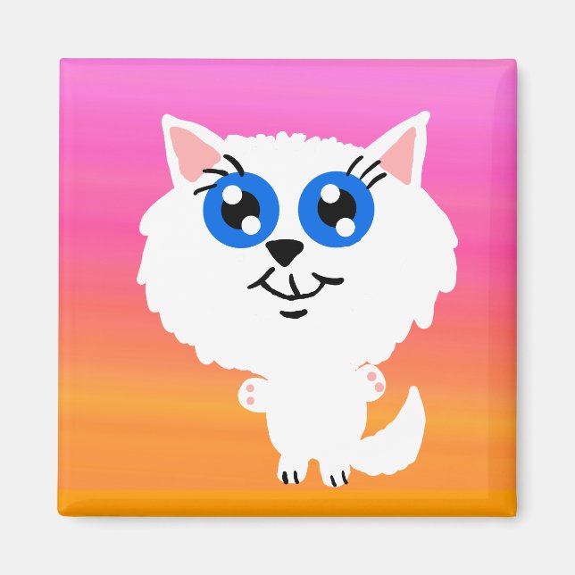Imán Magnate de gato lindo (Frente)