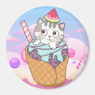 Imán Magnate de gato lindo