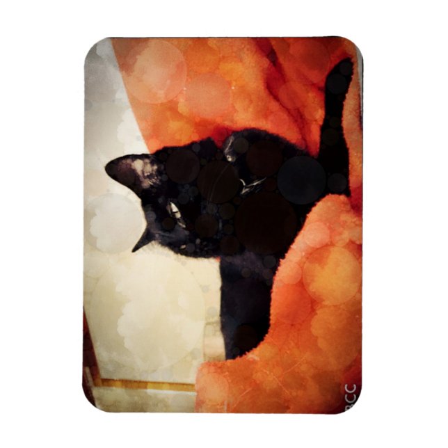 Imán Magnate de gato negro (Vertical)