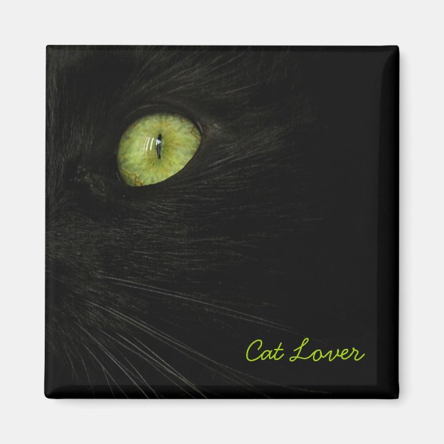Imán Magnate de gato negro (Frente)