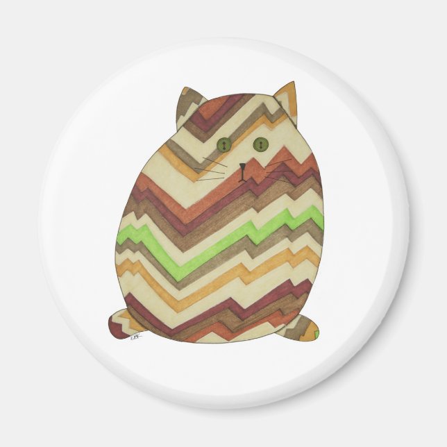 Imán Magnate de gatos grasos (Frente)