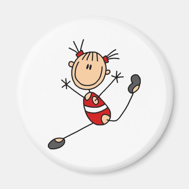 Imán Magnate de gimnasia para chicas de stick (Frente)