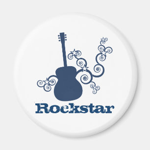 Imán Magnate de guitarra Rockstar, azul real