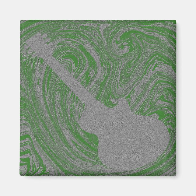 Imán Magnate de guitarra, verde (Frente)